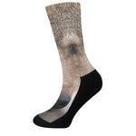 Jungle Wolf Print Crew Socks