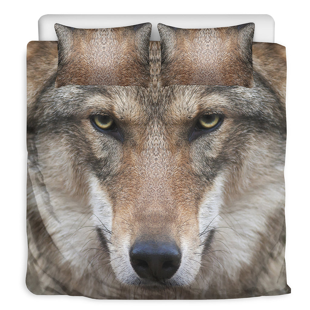 Jungle Wolf Print Duvet Cover Bedding Set