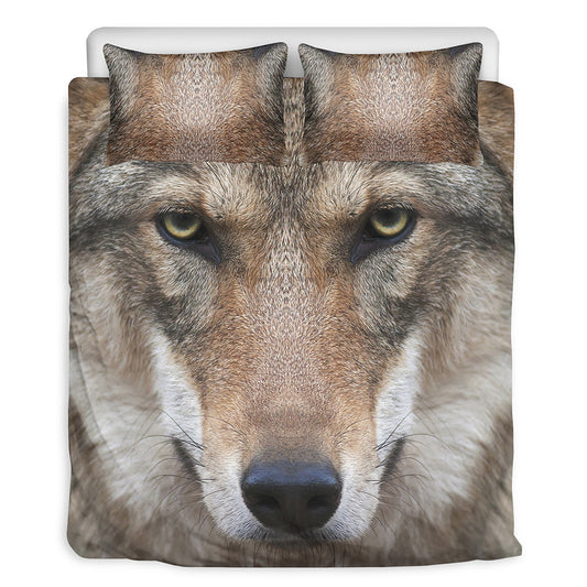 Jungle Wolf Print Duvet Cover Bedding Set