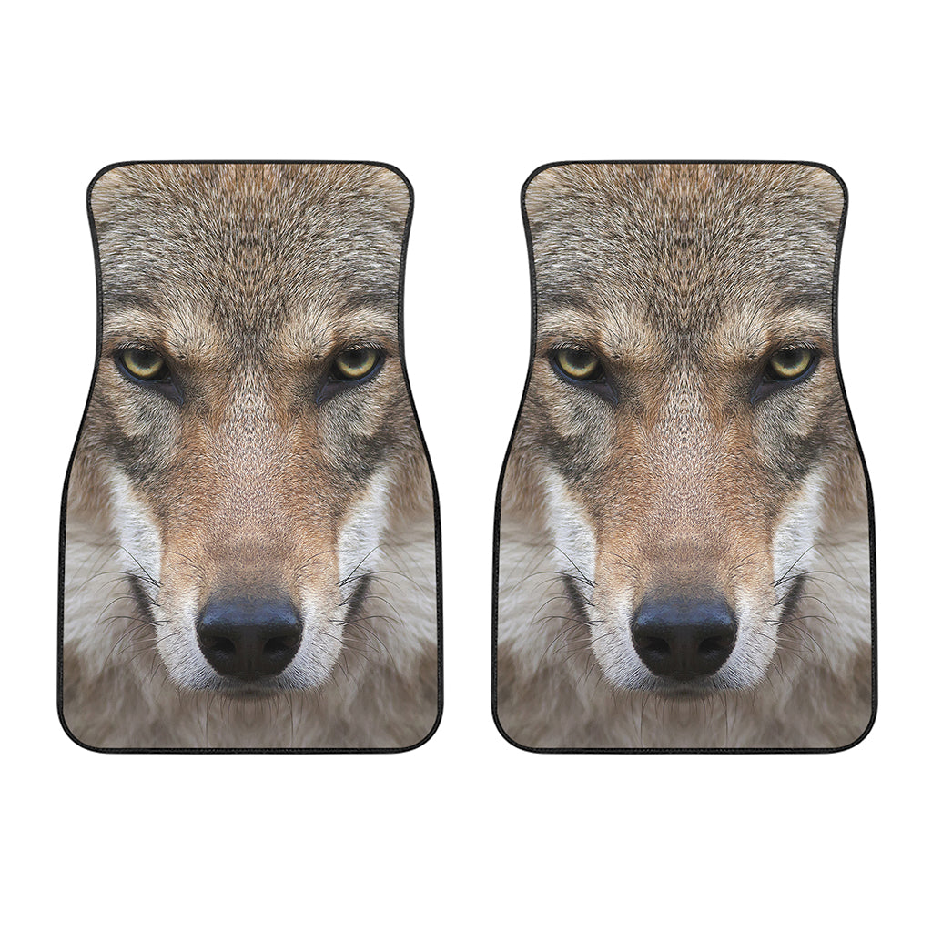 Jungle Wolf Print Front Car Floor Mats