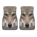 Jungle Wolf Print Front Car Floor Mats
