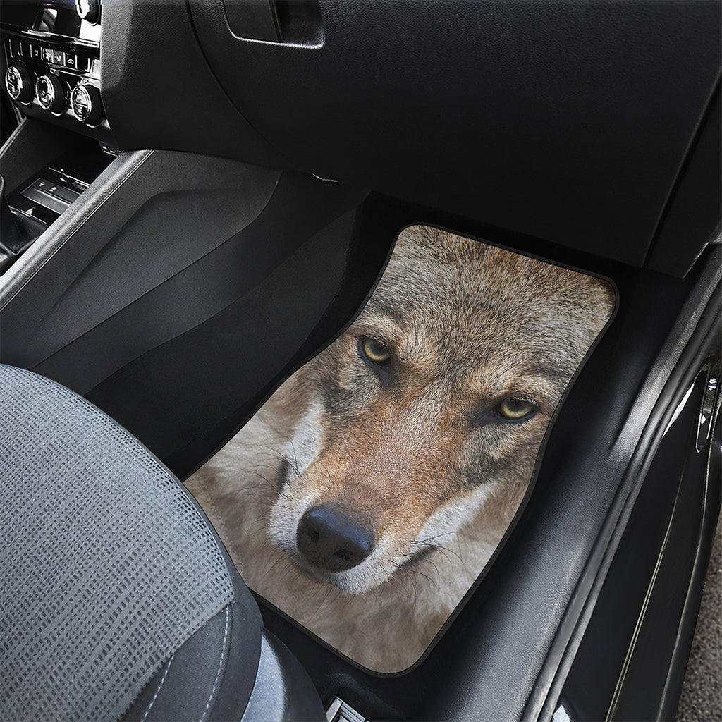 Jungle Wolf Print Front Car Floor Mats