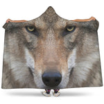 Jungle Wolf Print Hooded Blanket