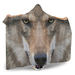 Jungle Wolf Print Hooded Blanket
