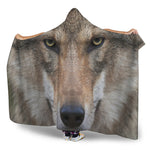 Jungle Wolf Print Hooded Blanket