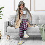 Jungle Wolf Print Hooded Blanket