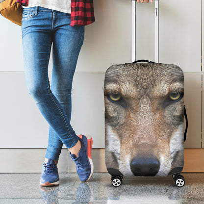 Jungle Wolf Print Luggage Cover