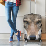 Jungle Wolf Print Luggage Cover