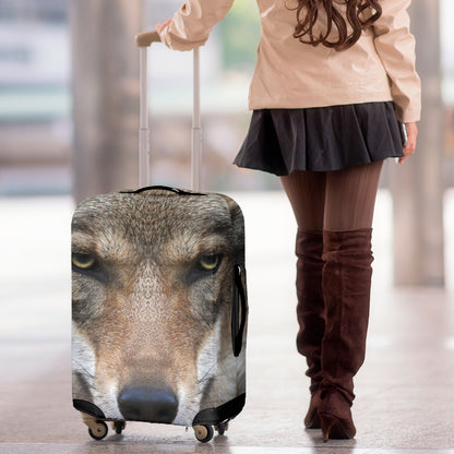Jungle Wolf Print Luggage Cover
