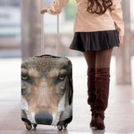Jungle Wolf Print Luggage Cover
