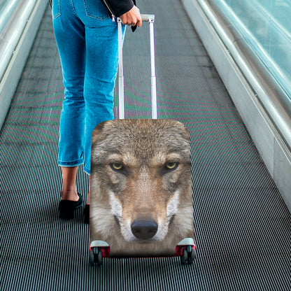Jungle Wolf Print Luggage Cover