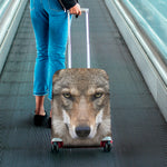 Jungle Wolf Print Luggage Cover