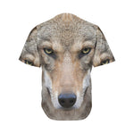 Jungle Wolf Print Men's Baseball Jersey