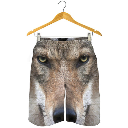 Jungle Wolf Print Men's Shorts