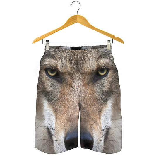 Jungle Wolf Print Men's Shorts