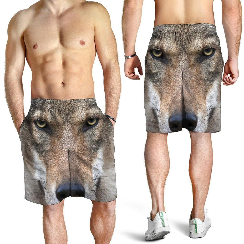 Jungle Wolf Print Men's Shorts