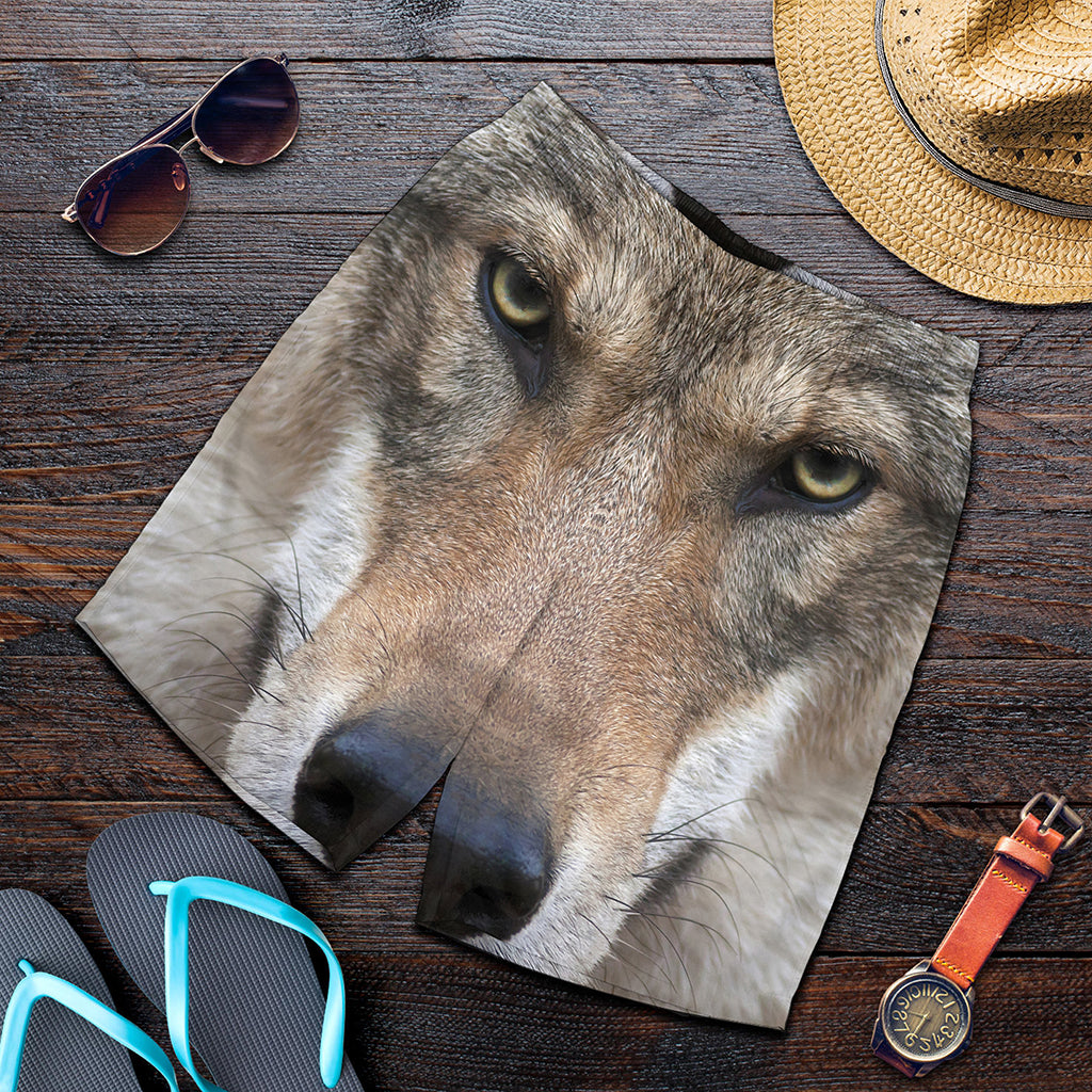 Jungle Wolf Print Men's Shorts