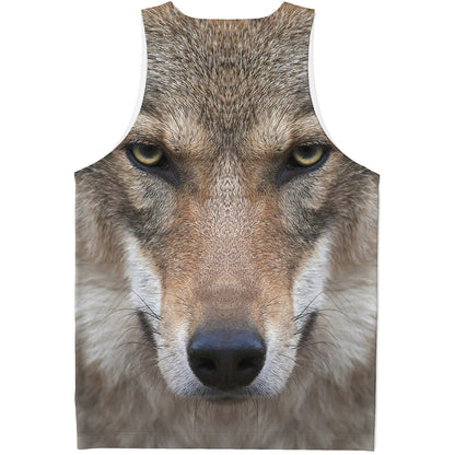 Jungle Wolf Print Men's Tank Top