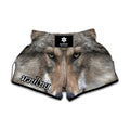 Jungle Wolf Print Muay Thai Boxing Shorts