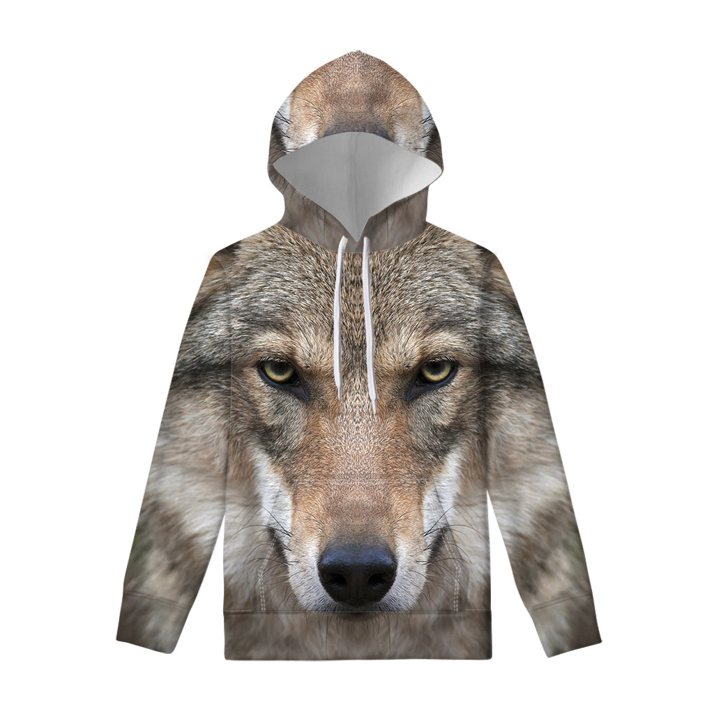 Jungle Wolf Print Pullover Hoodie