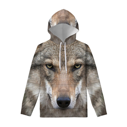 Jungle Wolf Print Pullover Hoodie