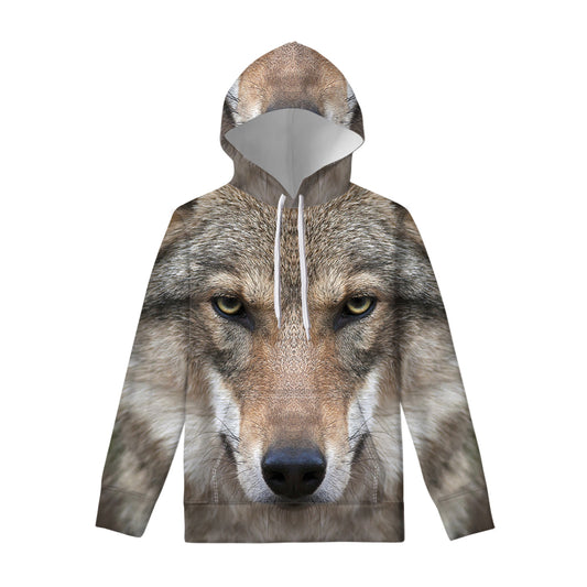 Jungle Wolf Print Pullover Hoodie