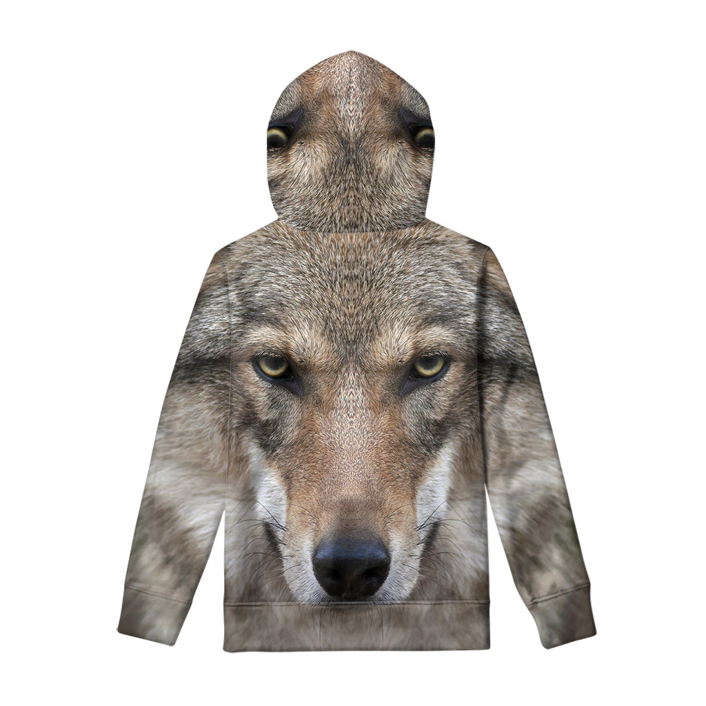 Jungle Wolf Print Pullover Hoodie