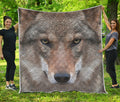 Jungle Wolf Print Quilt