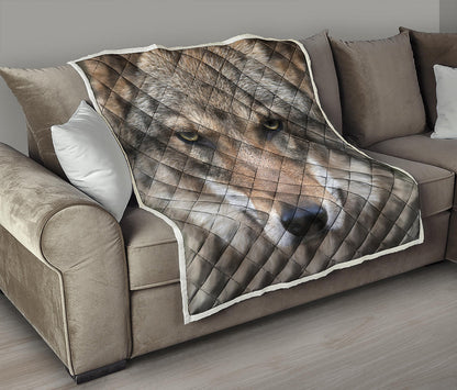 Jungle Wolf Print Quilt