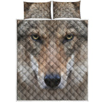 Jungle Wolf Print Quilt Bed Set