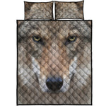 Jungle Wolf Print Quilt Bed Set