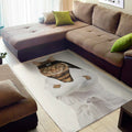 Karate Cat Print Floor Mat