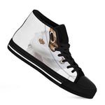 Karate Cat Print Black High Top Shoes