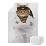 Karate Cat Print Blanket