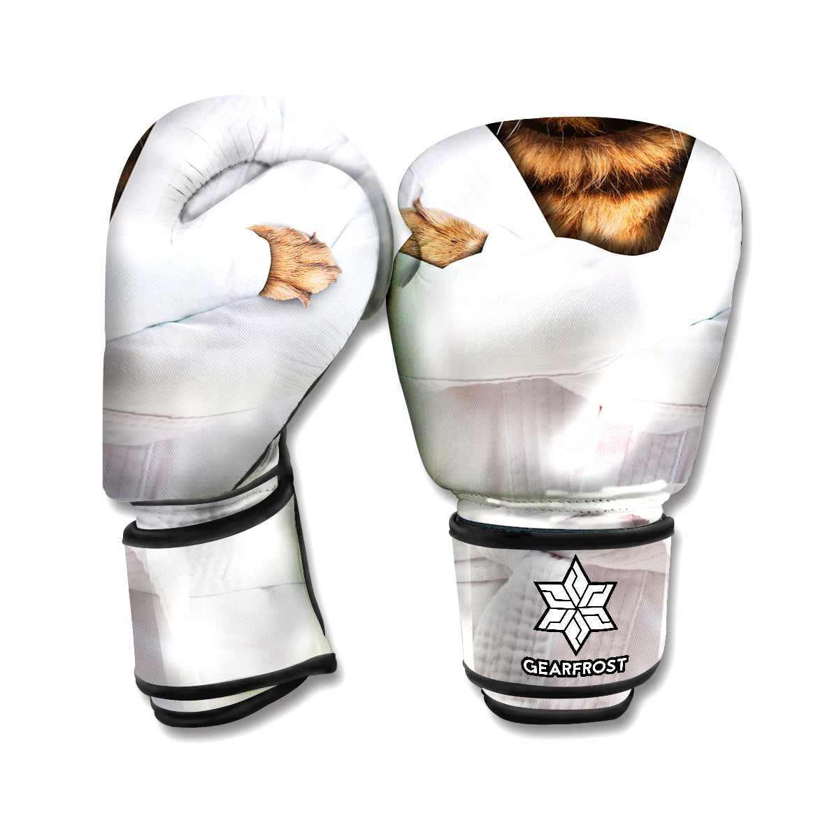 Karate Cat Print Boxing Gloves