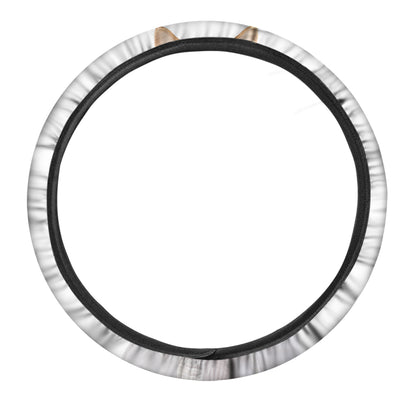 Karate Cat Print Car Steering Wheel Cover