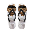 Karate Cat Print Flip Flops