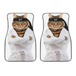 Karate Cat Print Front Car Floor Mats