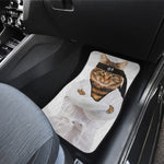 Karate Cat Print Front Car Floor Mats