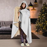 Karate Cat Print Hooded Blanket