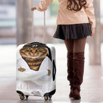 Karate Cat Print Luggage Cover