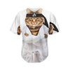 Karate Cat Print Men's Baseball Jersey