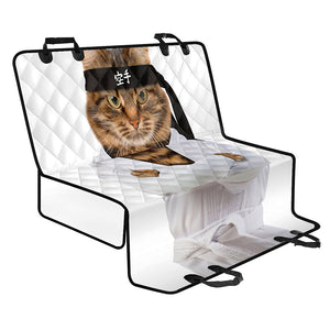 Karate Cat Print Pet Car Back Seat Cover