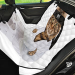 Karate Cat Print Pet Car Back Seat Cover