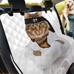 Karate Cat Print Pet Car Back Seat Cover