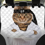 Karate Cat Print Pet Car Back Seat Cover