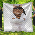 Karate Cat Print Quilt