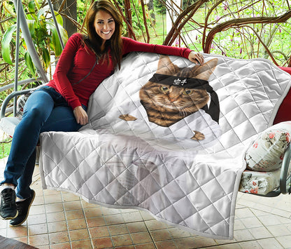 Karate Cat Print Quilt