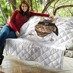 Karate Cat Print Quilt