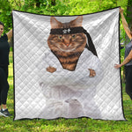 Karate Cat Print Quilt